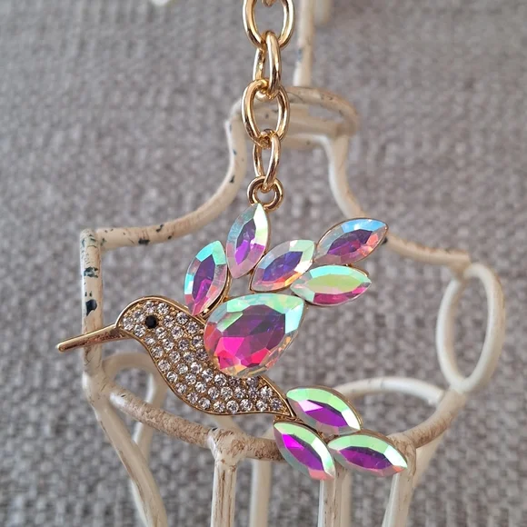 Hummingbird Purse Charm Keychain - Picture 2 of 4